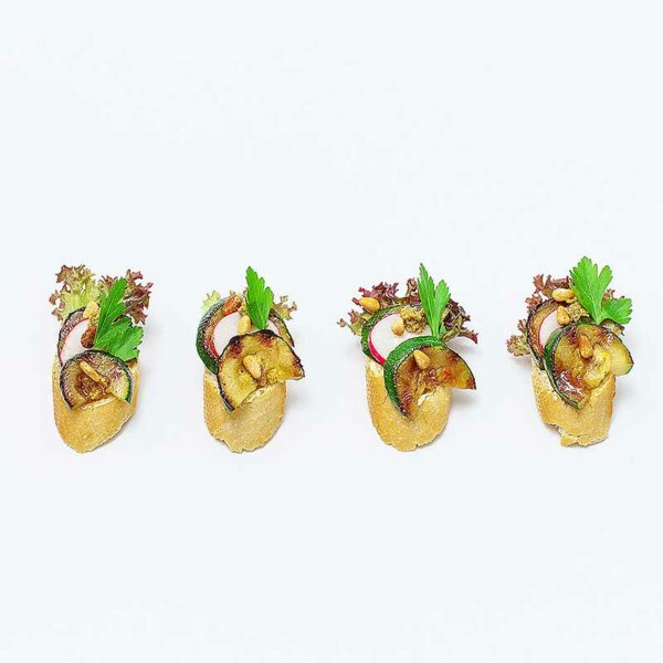 Baguette Canapés gegr. Zucchini (4 Stück)